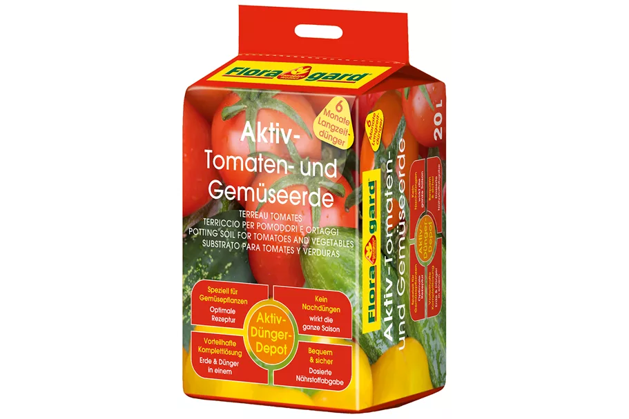 Floragard Aktiv Tomaten- und Gemüseerde 1 Sack x 20 Liter