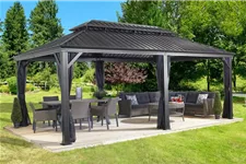 Pavillon Aluminium-Stahl Messina 12.20 Knallerangebot! Anthrazit