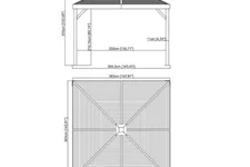 Pavillon Aluminium-Stahl 'South Beach' Holz-Optik 12.12 