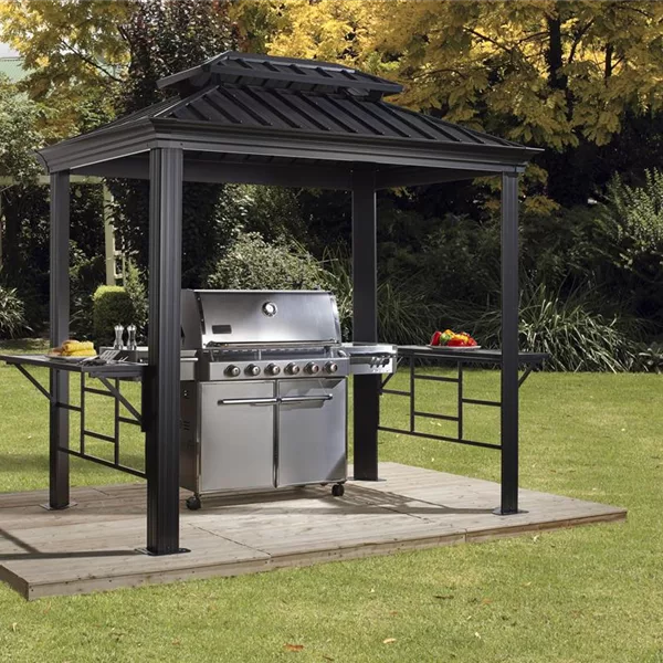 Grill-Pavillon Aluminium-Stahl Messina BBQ