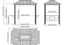 Grill-Pavillon Aluminium-Stahl Messina BBQ Anthrazit