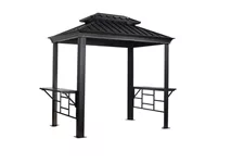 Grill-Pavillon Aluminium-Stahl Messina BBQ Anthrazit