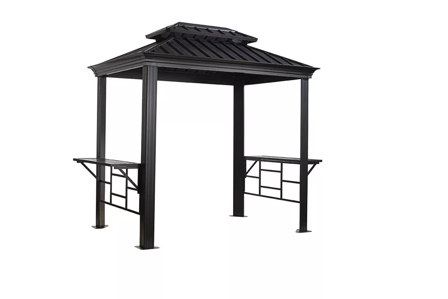 Grill-Pavillon Aluminium-Stahl Messina BBQ Anthrazit