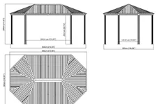 Pavillon Aluminium-Stahl Komodo 12.18 