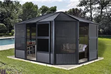 Pavillon Aluminium-Stahl Charleston 12.15 Anthrazit