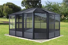 Pavillon Aluminium-Stahl Charleston 12.15 Anthrazit