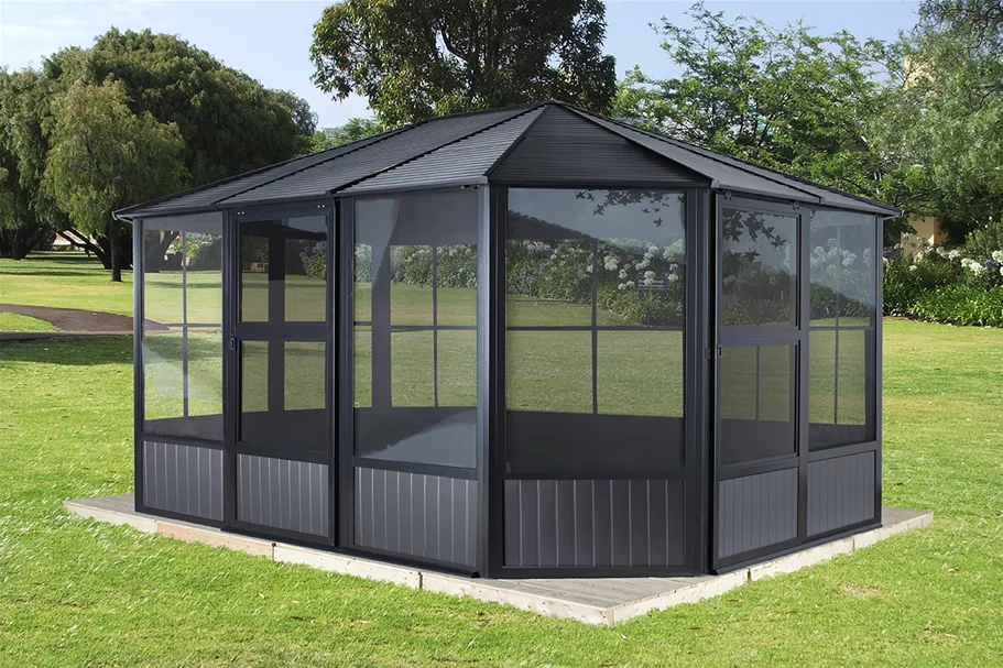 Pavillon Aluminium-Stahl Charleston 12.15 Anthrazit