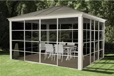 Pavillon Aluminium-Stahl Striano 12.14 Champagner