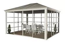 Pavillon Aluminium-Stahl Striano 12.14 Champagner