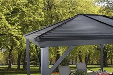 Pavillon Aluminium-Stahl Ventura 10.14 Basaltgrau