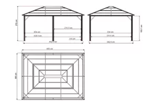 Pavillon Aluminium Meridien 12.16 Anthrazit