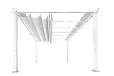 Pergola/ Pavillon Aluminium Florida 11.11-dunkelbraun Holzoptik dunkelbraun