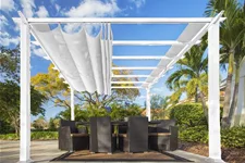 Pergola/ Pavillon Aluminium Florida 11.11-weiß in edlem Weiß