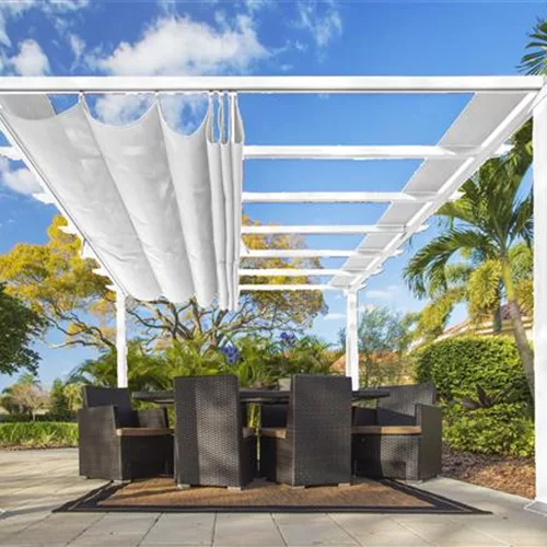 Pergola/ Pavillon Aluminium Florida 11.11-weiß