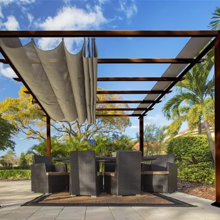 Pergola/ Pavillon Aluminium Florida 11.11-dunkelbraun