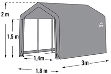 Weidezelt - Allzweck-Zelt - Gerätehaus 5,4m² 5,4 m² Grundfläche