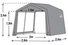 Weidezelt - Allzweck-Zelt - Gerätehaus 5,76m² 5,76 m² Grundfläche