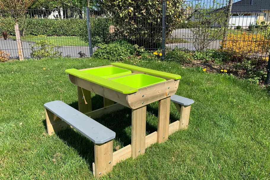 Garten Holz-Tisch für Kinder mit Bänken 1 Stück