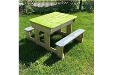 Garten Holz-Tisch für Kinder mit Bänken 1 Stück