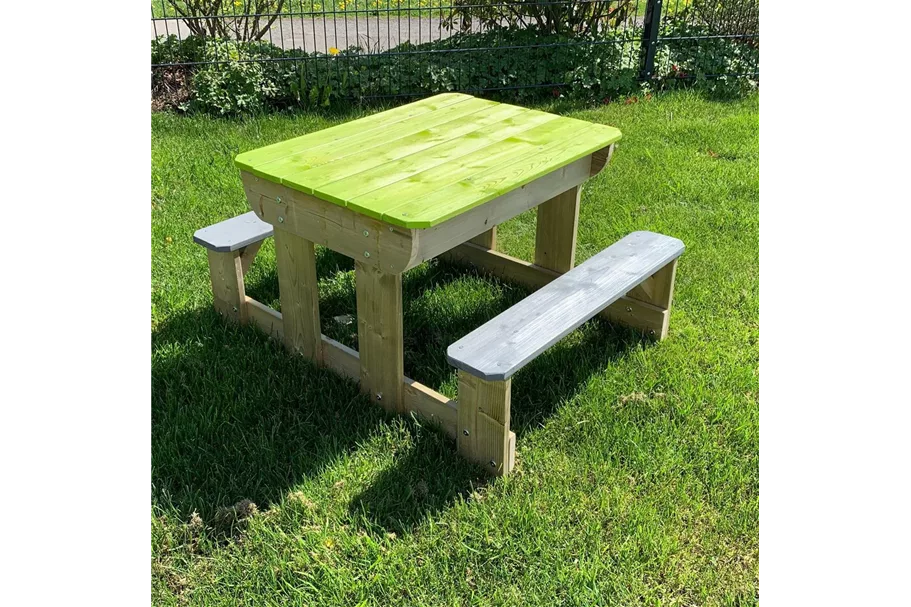 Garten Holz-Tisch für Kinder mit Bänken 1 Stück