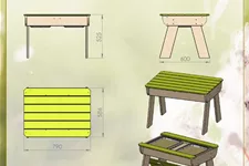 Garten Holz-Tisch für Kinder ohne Bänke