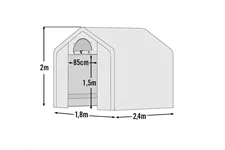 Folien-Green-House 4,32 m² inkl. Regale 4,32 m² Grundfläche