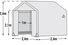 Folie-Greenhouse 5,76 m² 5,76 m² Grundfläche