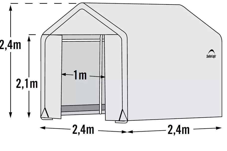 Folie-Greenhouse 5,76 m² 5,76 m² Grundfläche