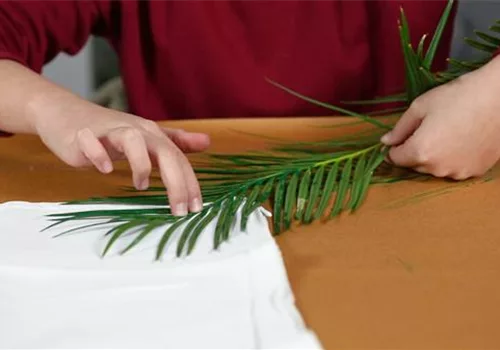 Kissen mit Blättern bedrucken