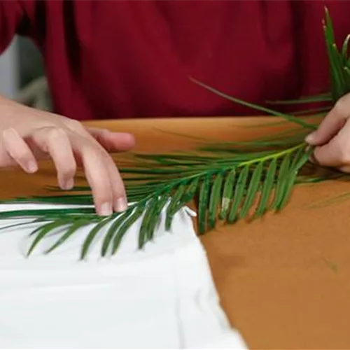 Kissen mit Blättern bedrucken