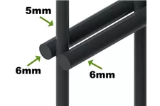 Doppelstabmattenzaun 6/5/6 - Höhe 0,83m RAL7016 Anthrazit Pfosten Typ AL 10,00m