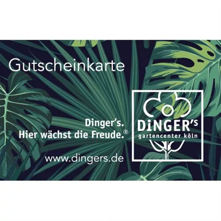 Gutscheinkarte Dinger´s Gartencenter Köln