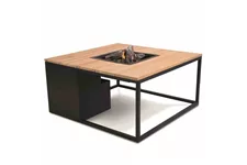 Cosi Cosiloft 100x100x48cm schwarz/teak Aluminium H07177