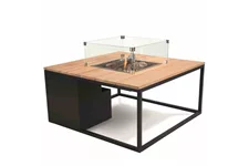 Cosi Cosiloft 100x100x48cm schwarz/teak Aluminium H07177