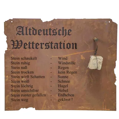 H.G-Deko Altdeutsche Wetterstation zum Hängen 80 x 70cm