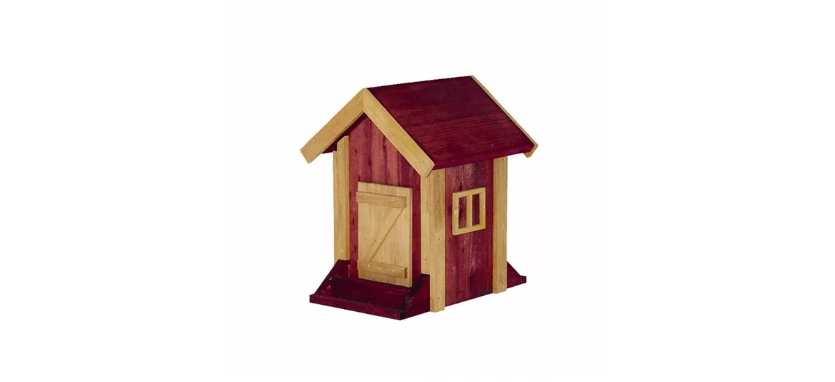 H.G-Vogel Vogelfutterhaus Hamburg 22 x 22 x 29 cm natur und rot 640795