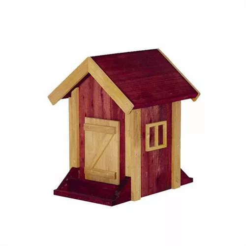 H.G-Vogel Vogelfutterhaus Hamburg 22 x 22 x 29 cm natur und rot 