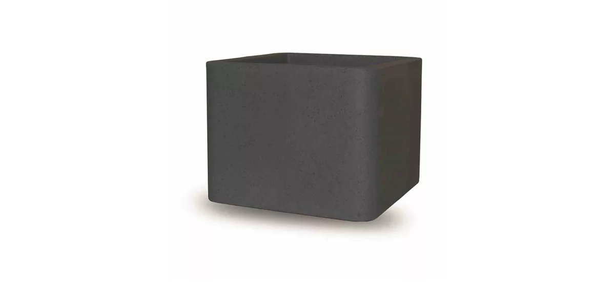 PP-Plastic Cube 40cm schwarz-granit Betonlook 434901