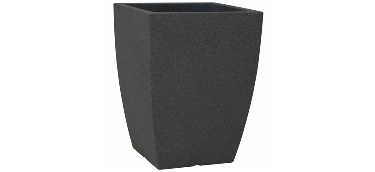 PP-Plastic Gefäß Bologna 40, 40x40x58cm schwarz Granit 934866