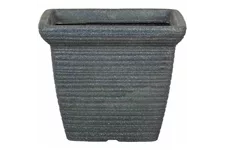 PP-Plastic Gefäß Giona 34, 34x34x27cm schwarz Granit K92353