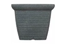 PP-Plastic Gefäß Giona 34, 34x34x27cm schwarz Granit K92353