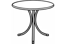 Sieger Bistrotisch rund Ø 60 cm weiß Stahl 655640