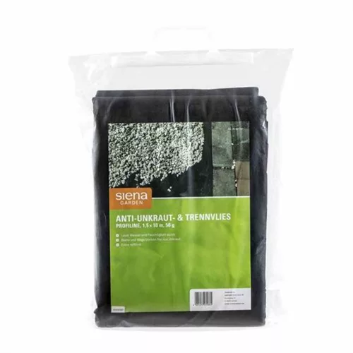 Siena Garden Anti-Unkrautvlies 1,5x10m, 100g schwarz