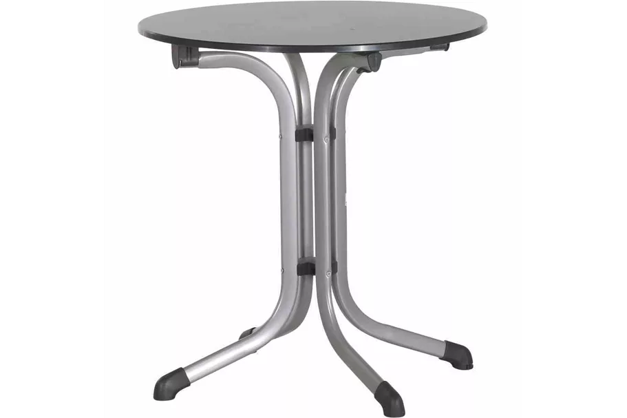 Sieger Klapptisch vivodur Ø 68 cm Silber Schwarz H49776