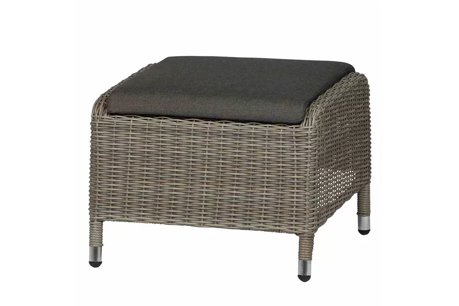 Siena Garden Cando Hocker Geflecht grau C31096