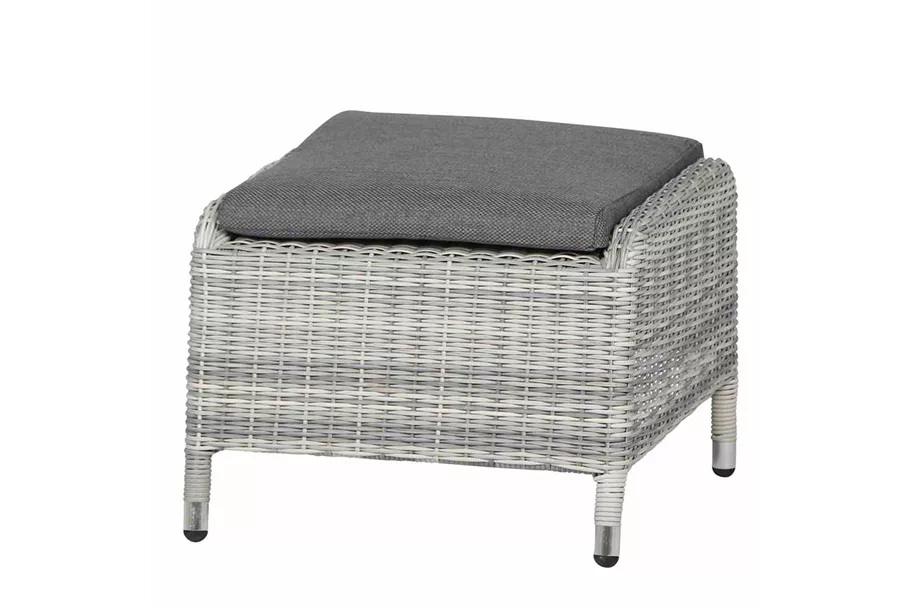 Siena Garden Cando Hocker Geflecht icegrey C31097