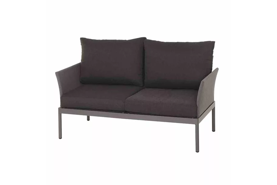 Siena Garden Carim 2er Loungesofa 76,5x142x71,5 cm matt graphit J23096