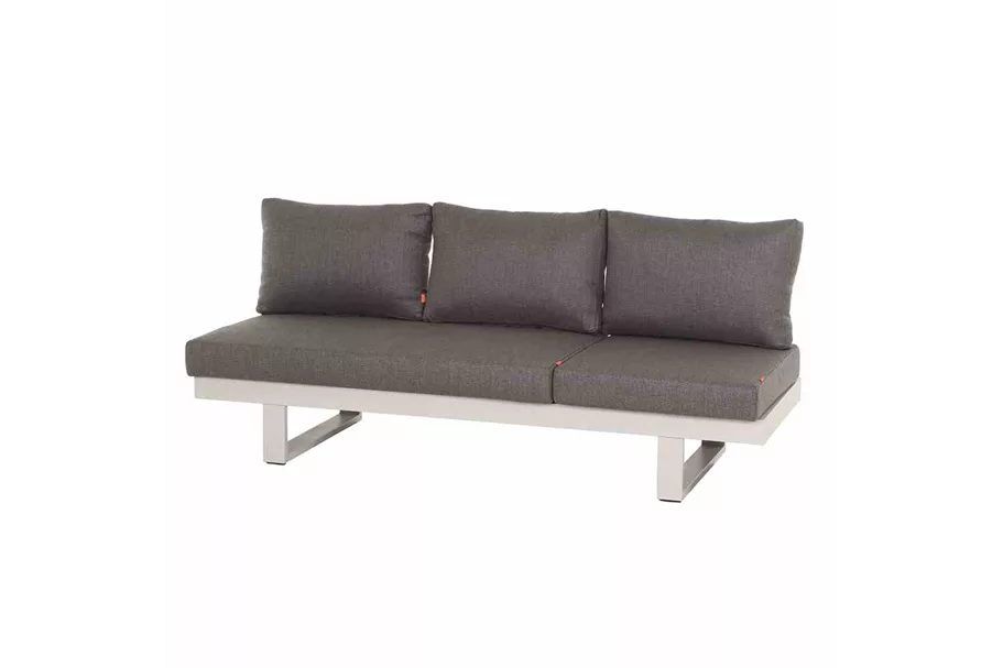 Siena Garden Avenia Loungbank 3-Sitzer weiß / grau Aluminium J04044