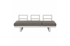 Siena Garden Avenia Loungbank 3-Sitzer weiß / grau Aluminium J04044