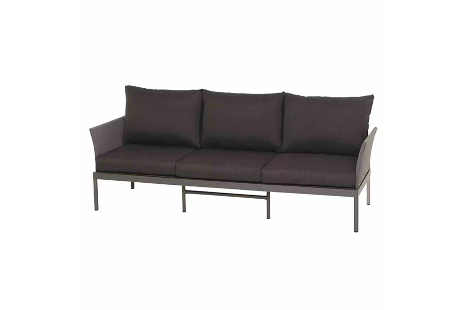 Siena Garden Carim 3er Loungesofa 76,5x205,5x71,5 cm matt graphit J23097